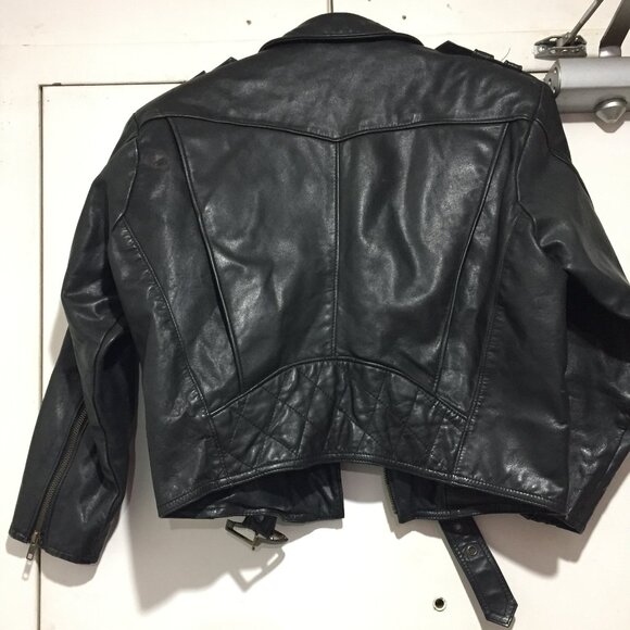 VINTAGE CUSTOM LEATHER MOTO JACKETS SIZE S - Picture 5 of 10